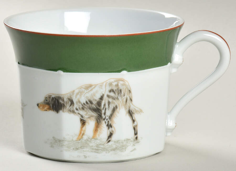 Chasse Hunter Green Breakfast Cup by Hermes-1