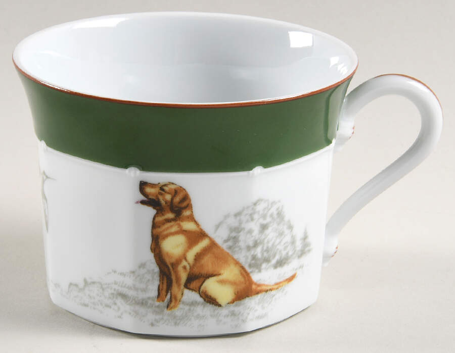 Chasse Hunter Green Breakfast Cup by Hermes-1