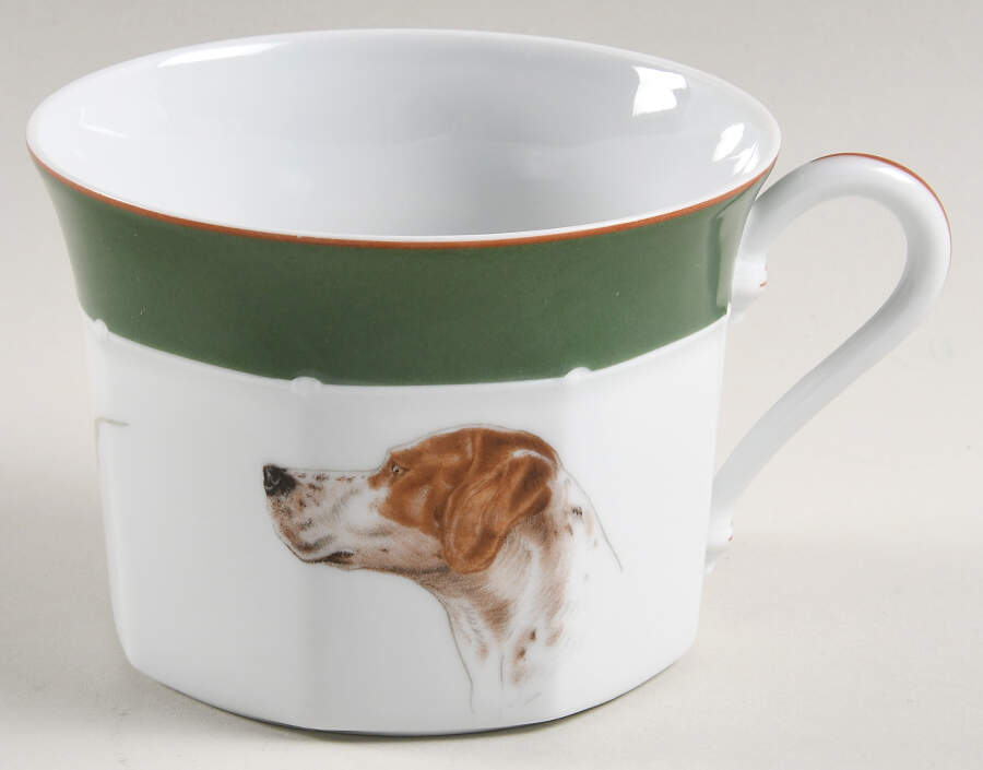 Chasse Hunter Green Breakfast Cup by Hermes-1