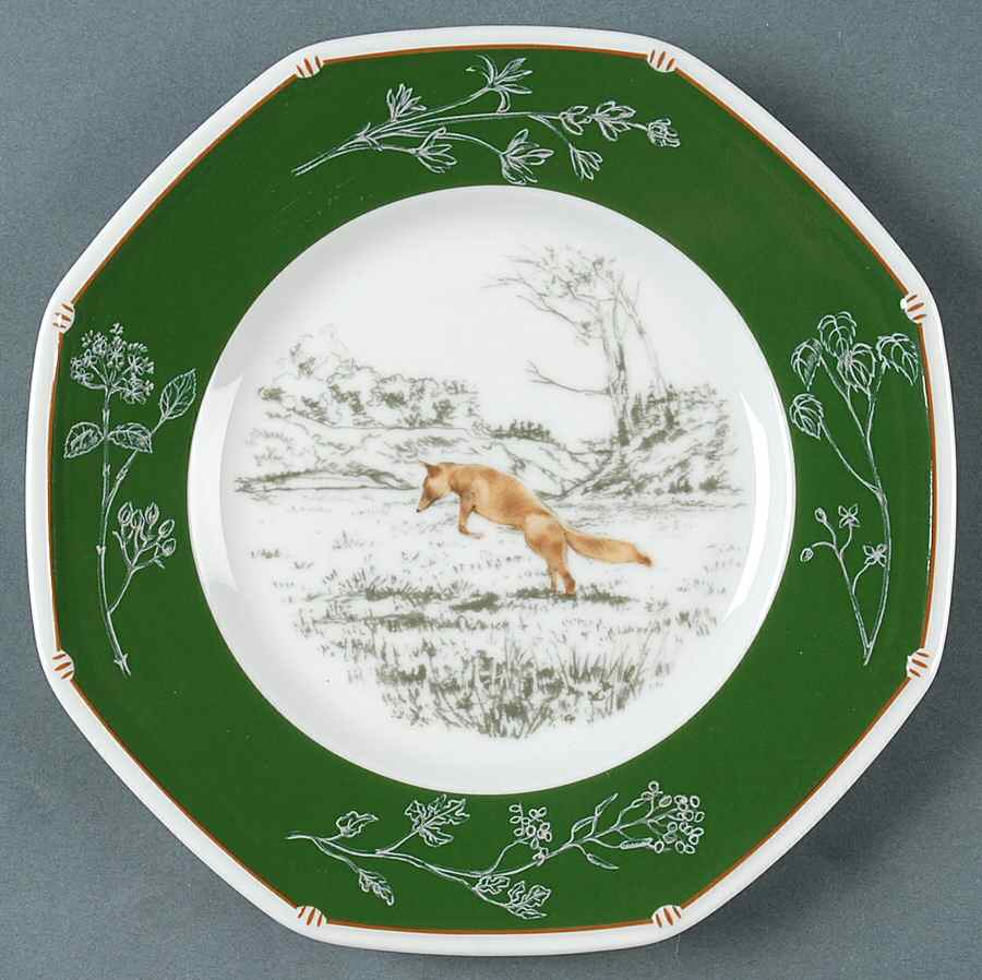 Chasse Hunter Green Bread & Butter Plate by Hermes-1