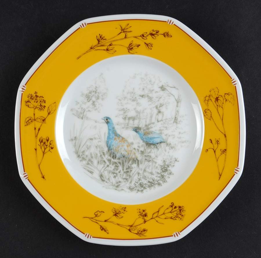 Chasse Yellow Bread & Butter Plate by Hermes-1