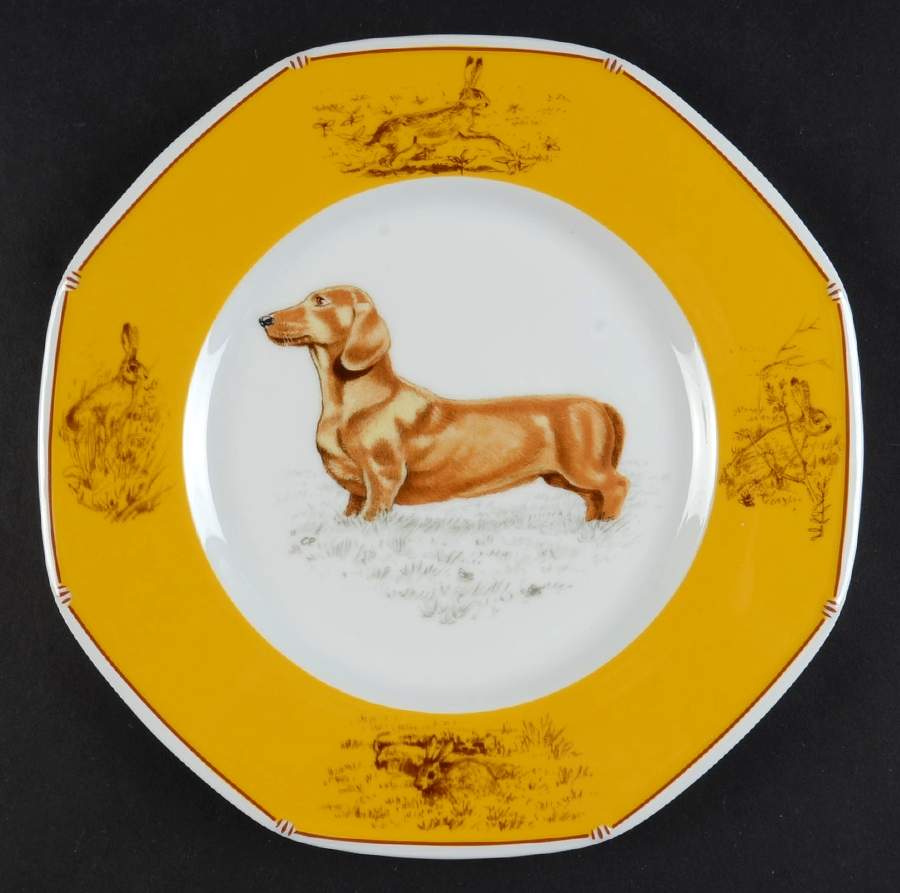 Chasse Yellow Salad/Dessert Plate by Hermes-1