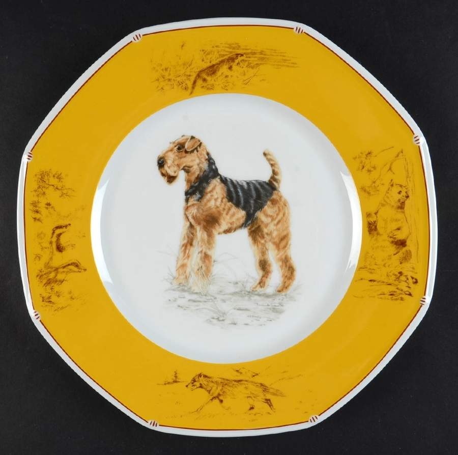 Chasse Yellow Dinner Plate by Hermes-1