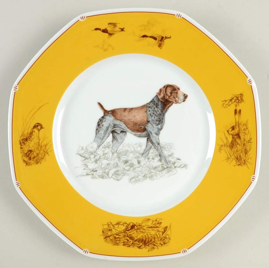 Chasse Yellow Dinner Plate by Hermes-1