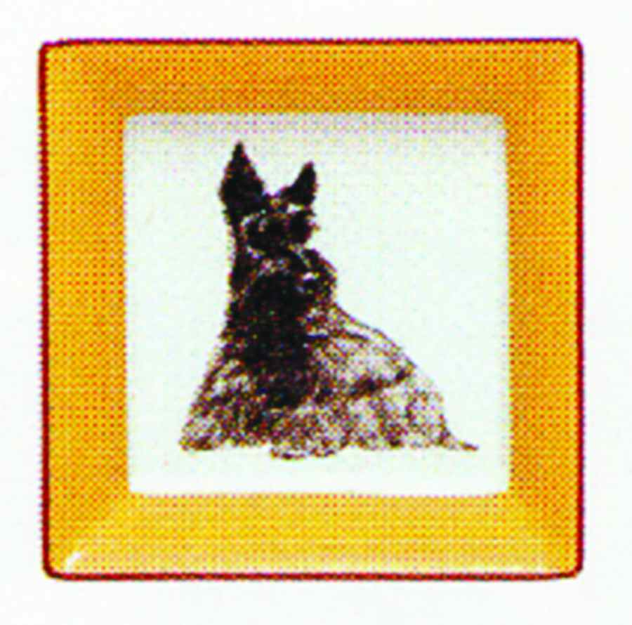Chasse Yellow 3" Ashtray by Hermes-1