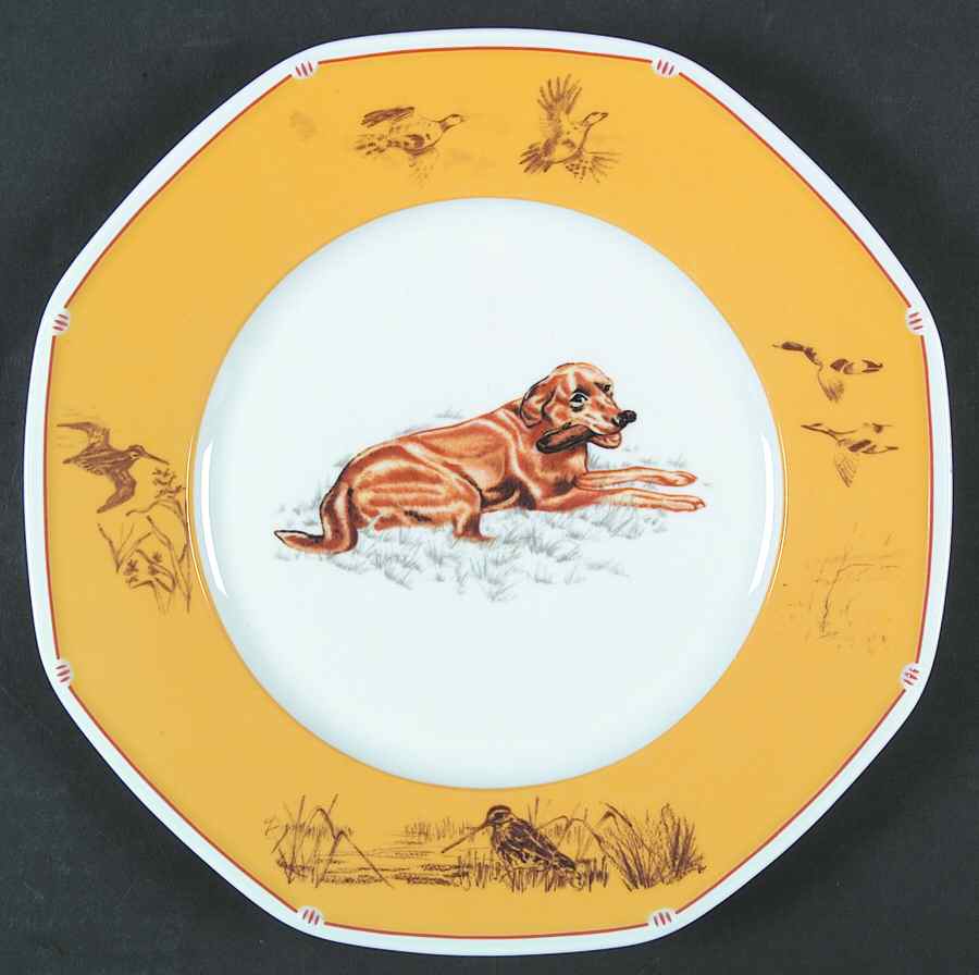 Chasse Yellow Dinner Plate by Hermes-1