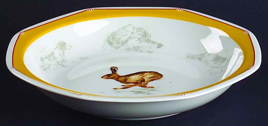 Chasse Yellow Soup/Cereal Bowl by Hermes-1