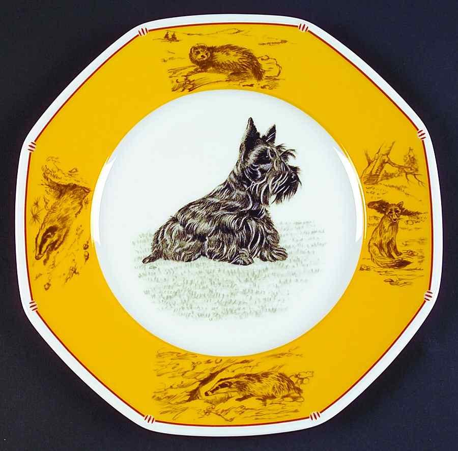 Chasse Yellow Salad/Dessert Plate by Hermes-1