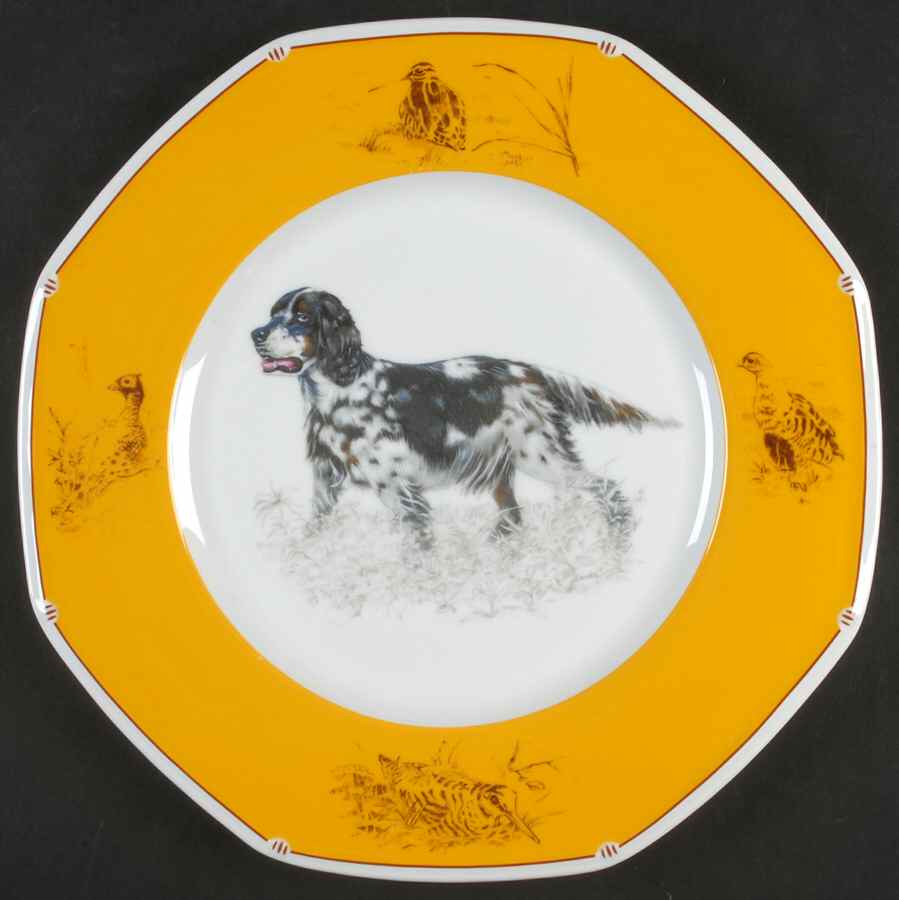 Chasse Yellow Dinner Plate by Hermes-1