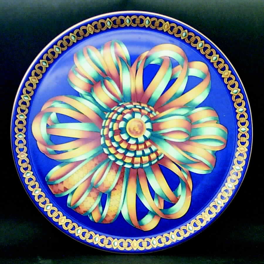 Cocarde de Soie 12" Tart Plate by Hermes-1