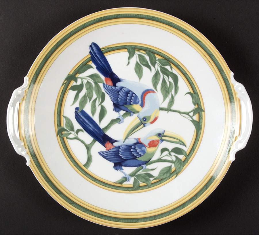 Toucans (Birds) Handled Cake Plate by Hermes-1