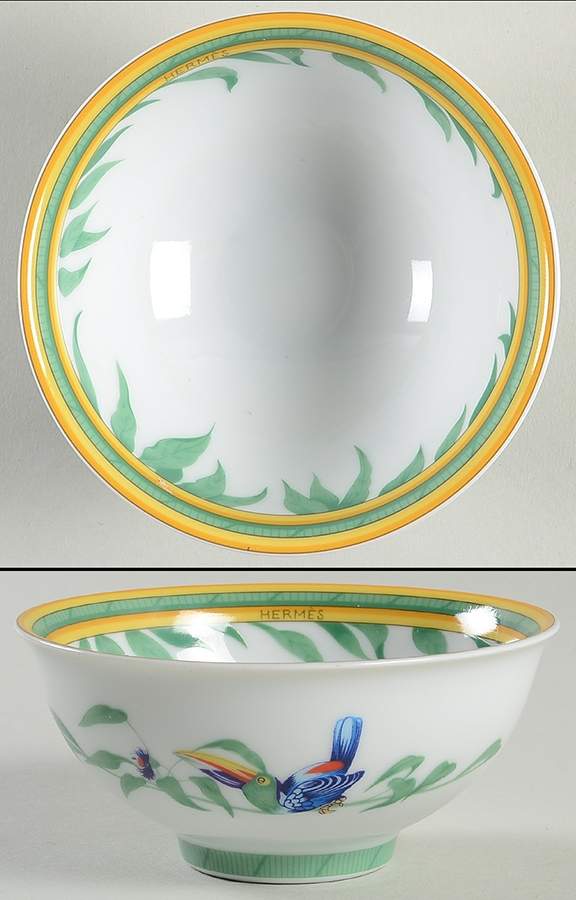 Toucans (Birds) Bouillon Bowl by Hermes-1