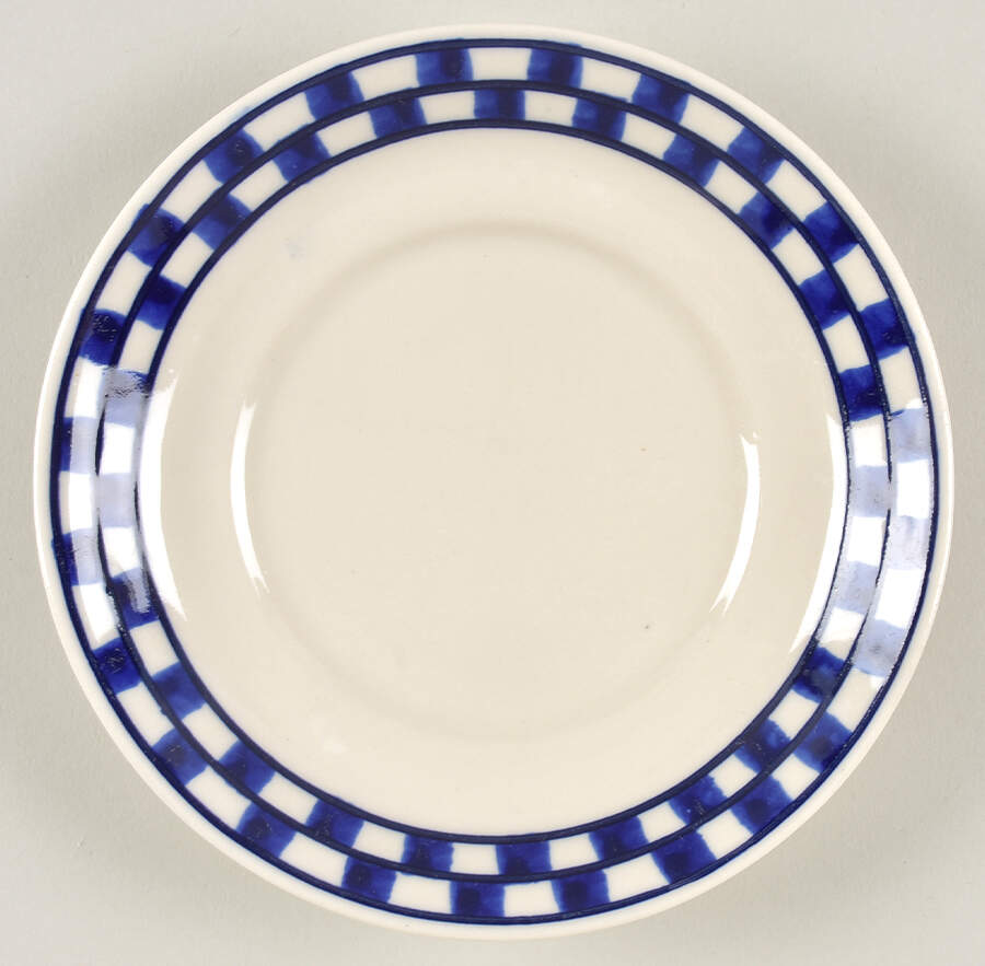 Blue Checks Saucer by Hartstone-1