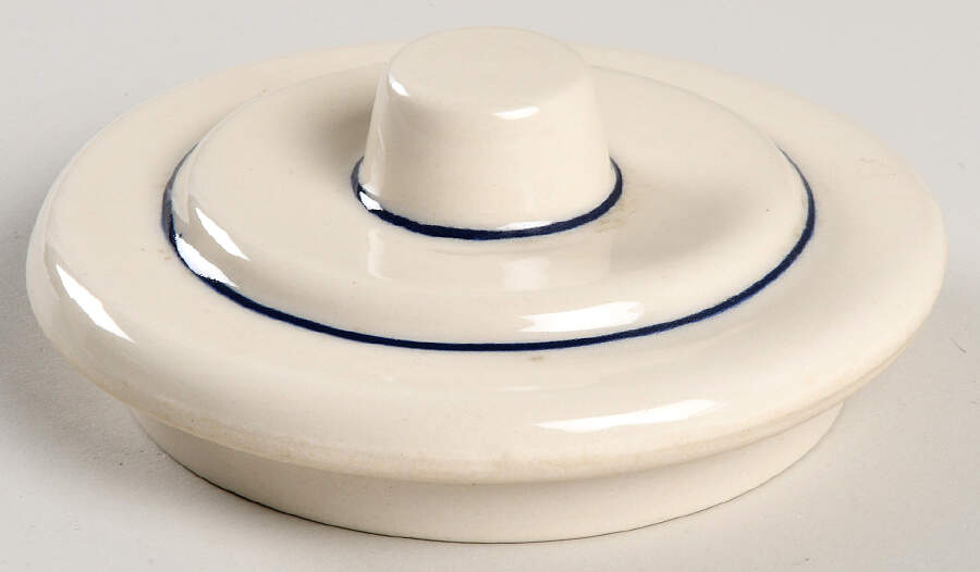Blue Checks Lid for Large Canister by Hartstone-1