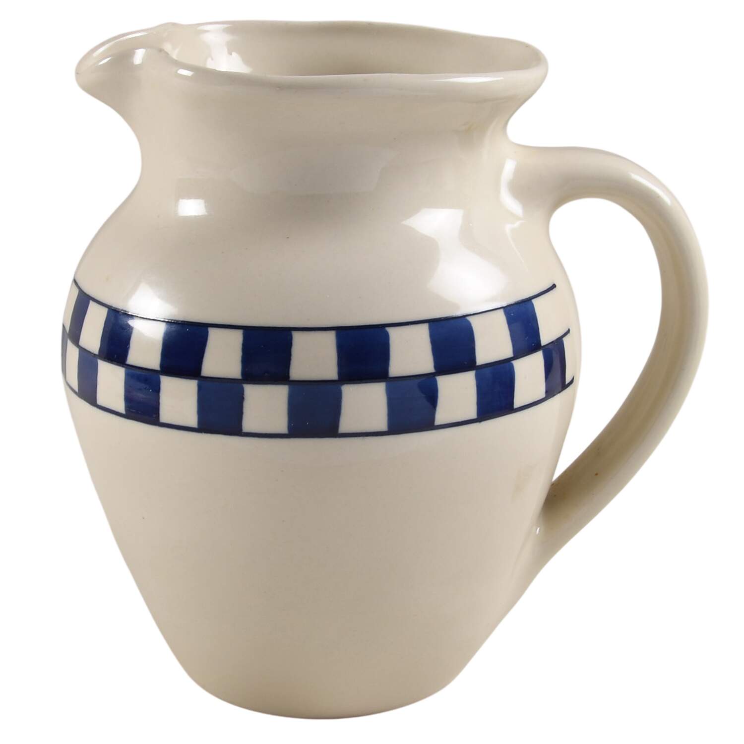 Blue Checks 72 Oz Pitcher by Hartstone-1