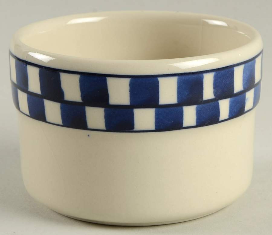 Blue Checks Ramekin by Hartstone-1