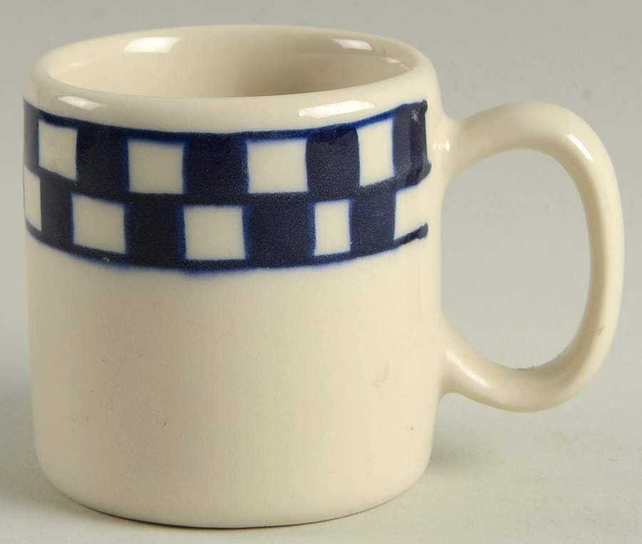 Blue Checks Small Mug by Hartstone-1