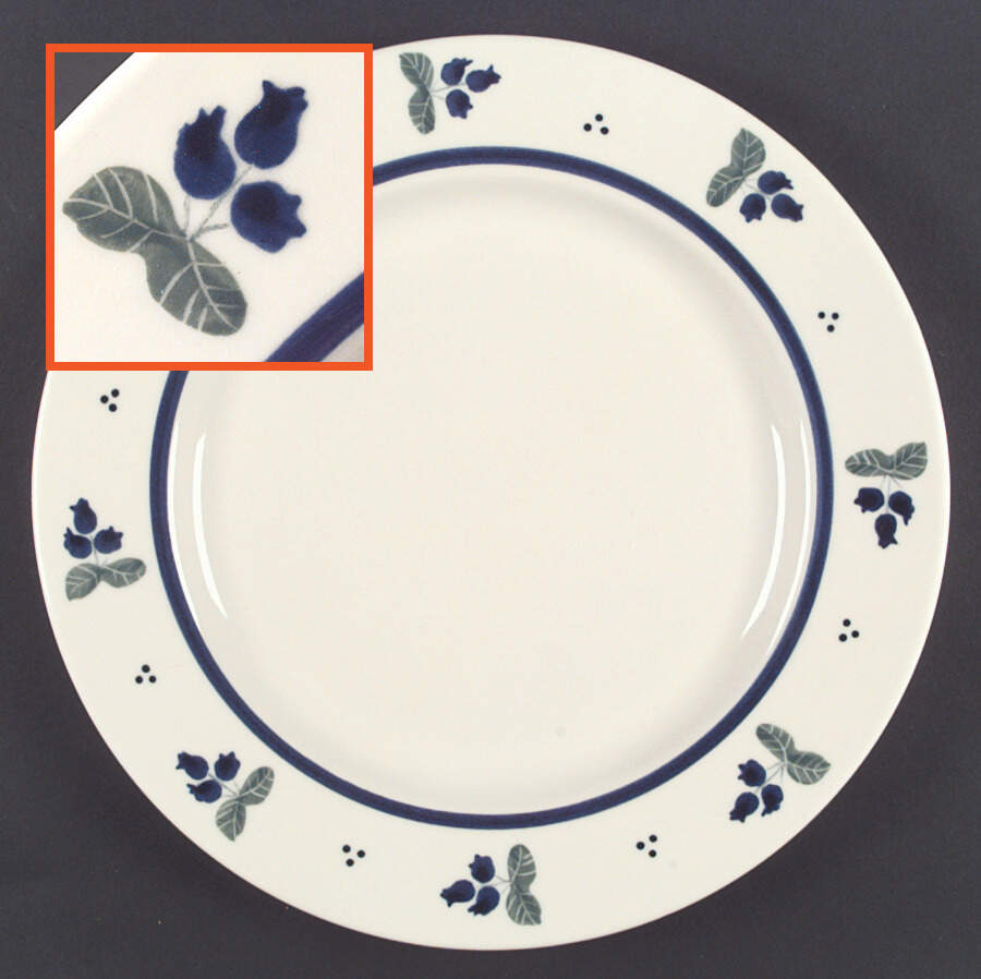 Blueberry (Blue Band) Dinner Plate by Hartstone-1