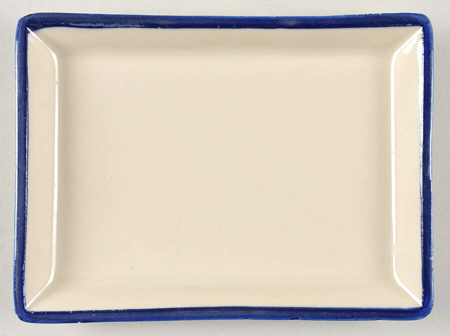 Blueberry (Blue Band) Rectangular Butter No Lid by Hartstone-1