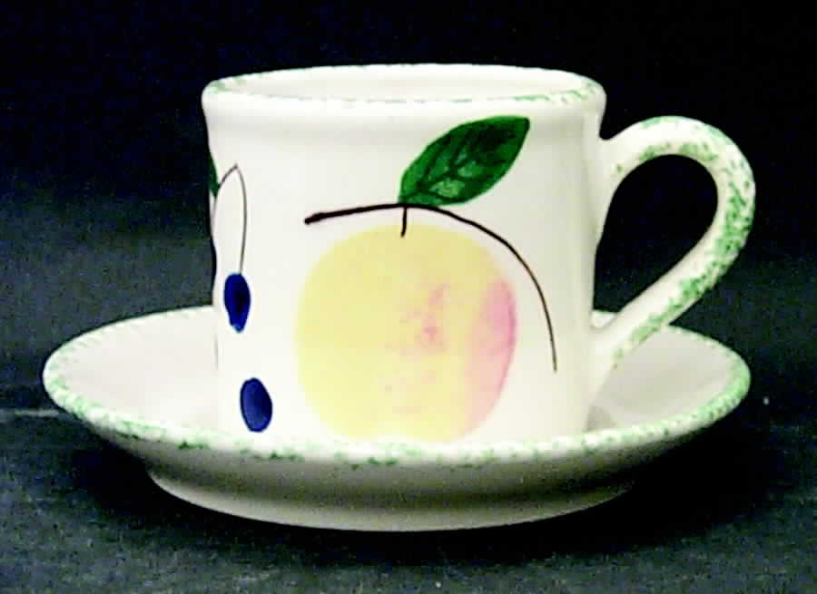 Fruit Salad Flat Cup & Saucer Set by Hartstone-1