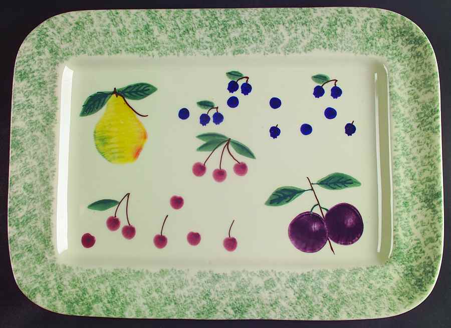 Fruit Salad 16" Rectangular Serving Platter by Hartstone-1