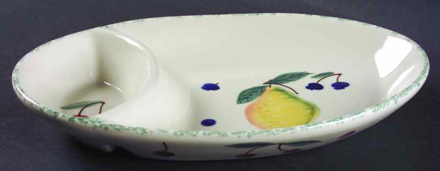 Fruit Salad Oval Divided Server by Hartstone-1