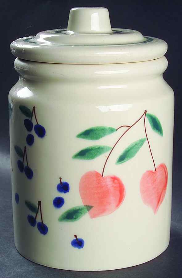 Fruit Salad Cookie Jar & Lid by Hartstone-1