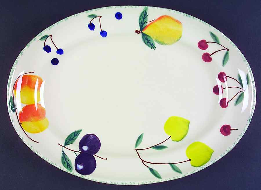 Fruit Salad 16" Oval Serving Platter by Hartstone-1