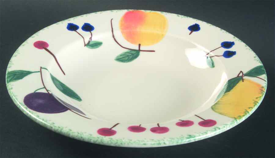 Fruit Salad Large Rim Soup Bowl by Hartstone-1