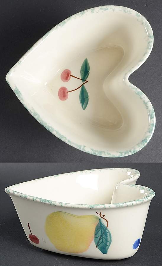 Fruit Salad Heart Shaped Bowl by Hartstone-1