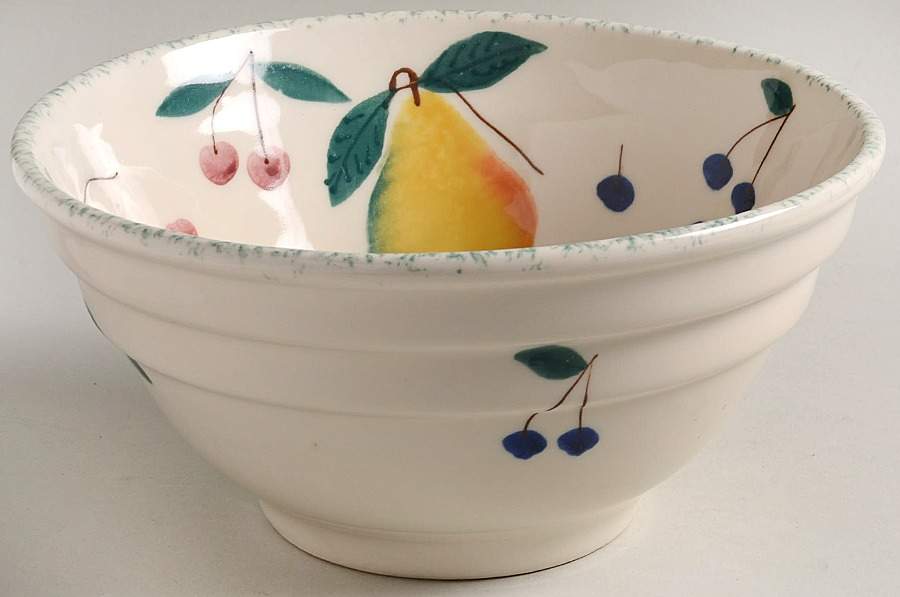 Fruit Salad 9" Ribbed Mixing Bowl by Hartstone-1