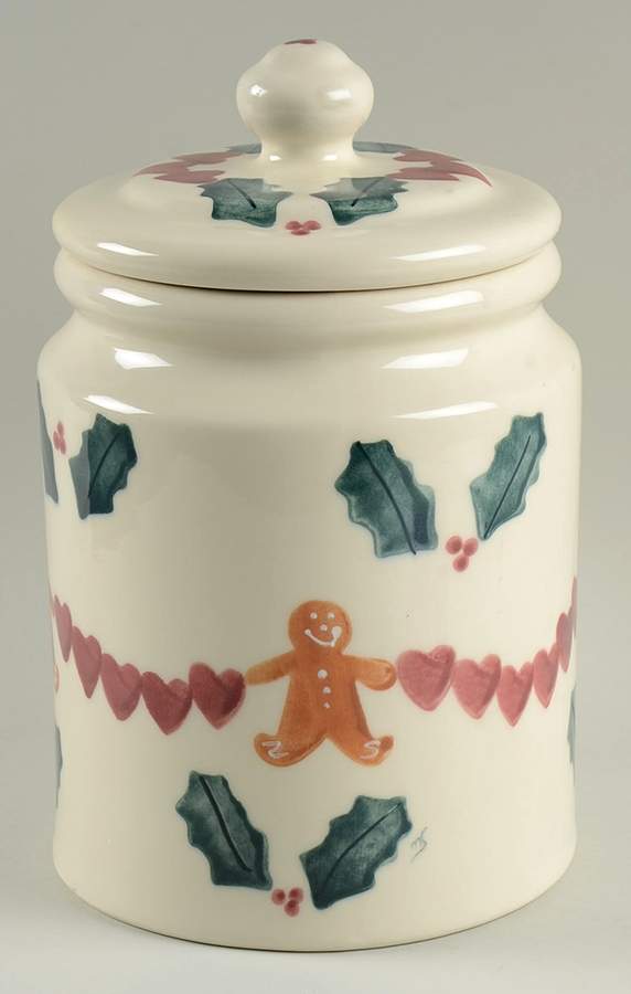 Gingerbread Cookie Jar & Lid by Hartstone-1
