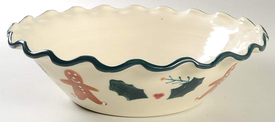 Gingerbread 10" Ruffled Bowl by Hartstone-1