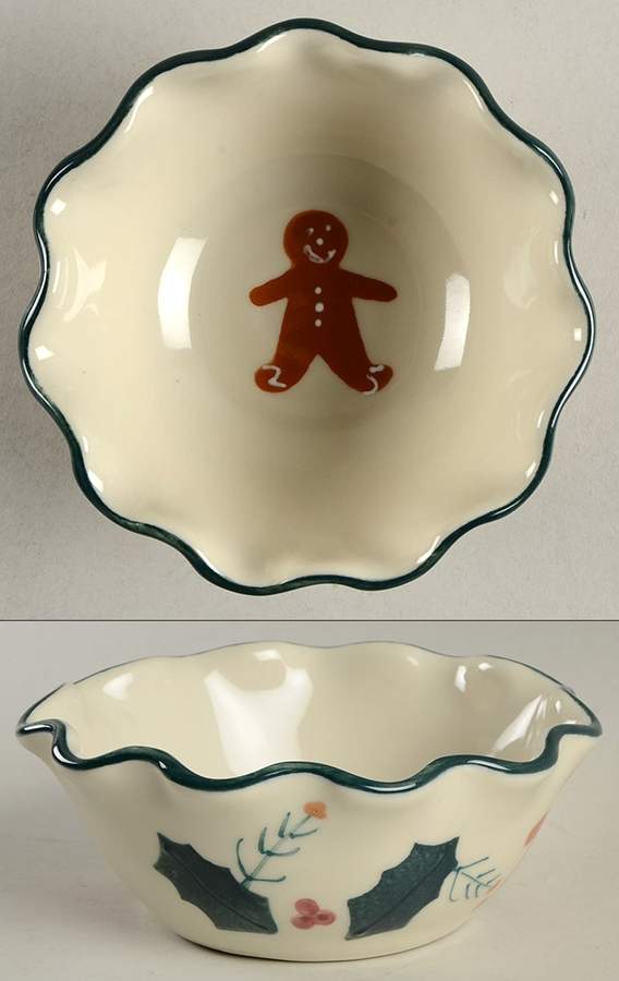 Gingerbread 5" Ruffled Bowl by Hartstone-1