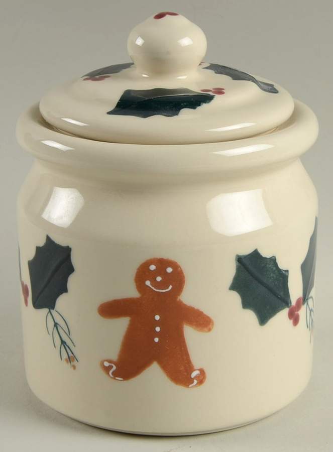 Gingerbread Small Canister & Lid with Seal Ring by Hartstone-1