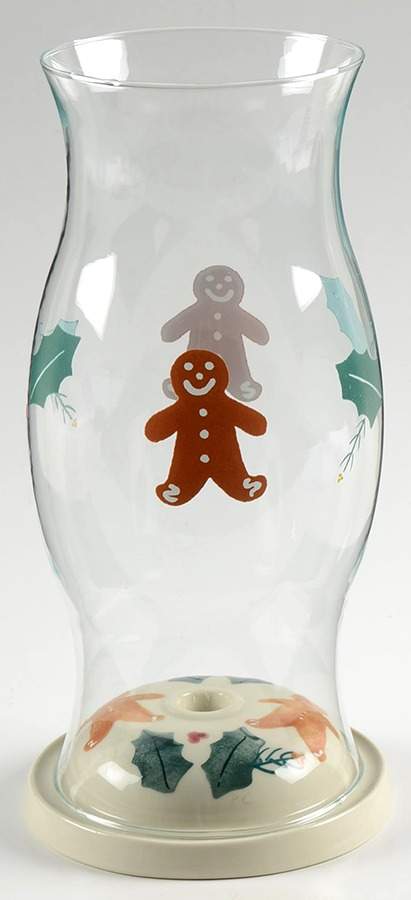 Gingerbread Hurricane Lamp & Globe by Hartstone-1