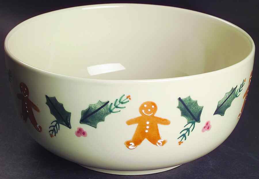 Gingerbread 10" Large Salad Serving Bowl by Hartstone-1