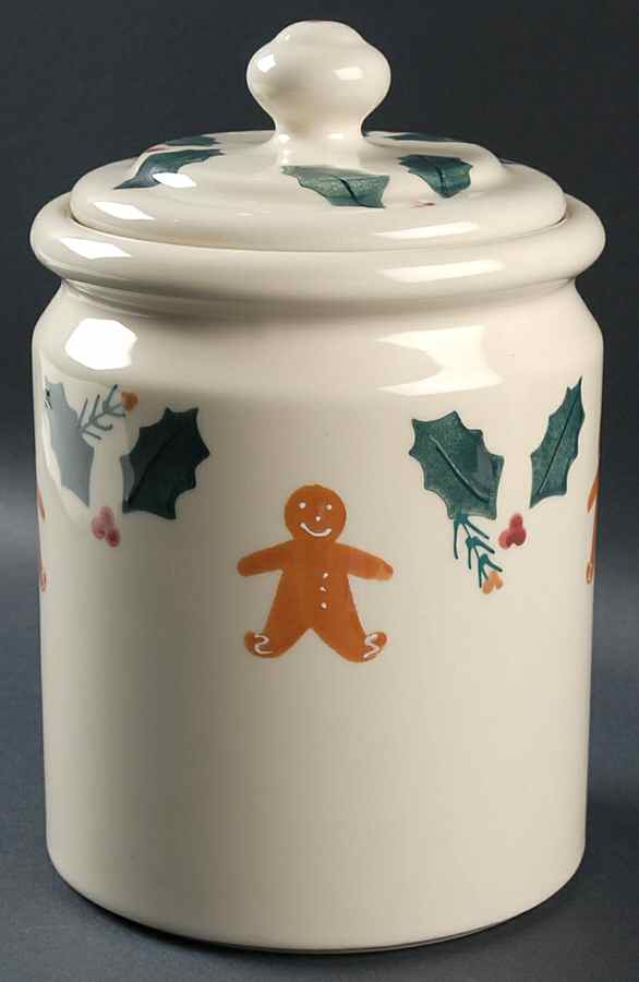 Gingerbread Large Canister & Lid with Seal Ring by Hartstone-1