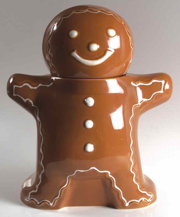 Gingerbread Figural Cookie Jar & Lid by Hartstone-1