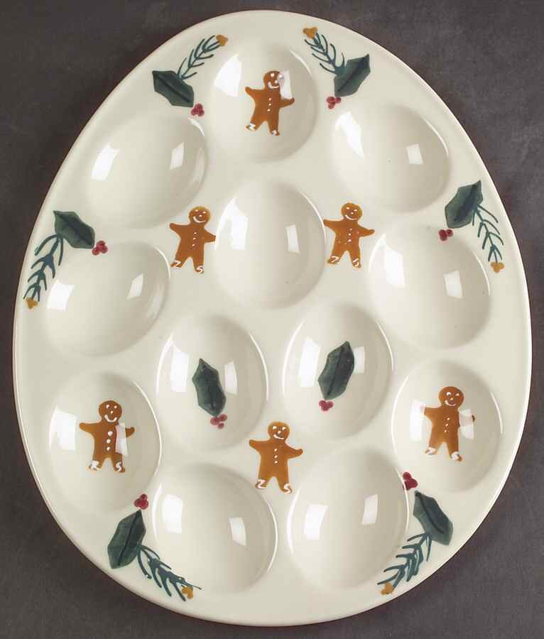 Gingerbread Deviled Egg Plate by Hartstone-1