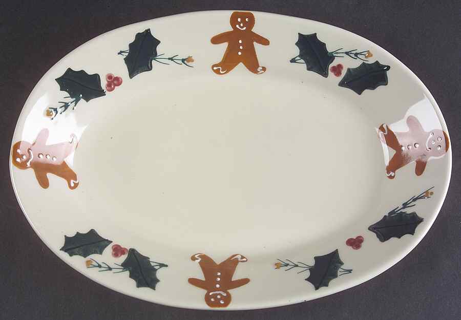 Gingerbread 12" Oval Serving Platter by Hartstone-1