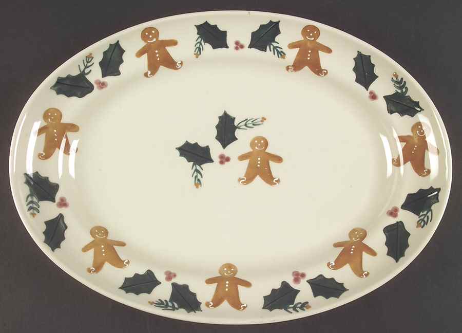 Gingerbread 16" Oval Serving Platter by Hartstone-1