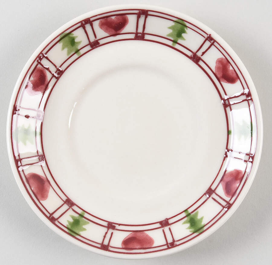 Hearts & Trees Saucer for Flat Cup by Hartstone-1