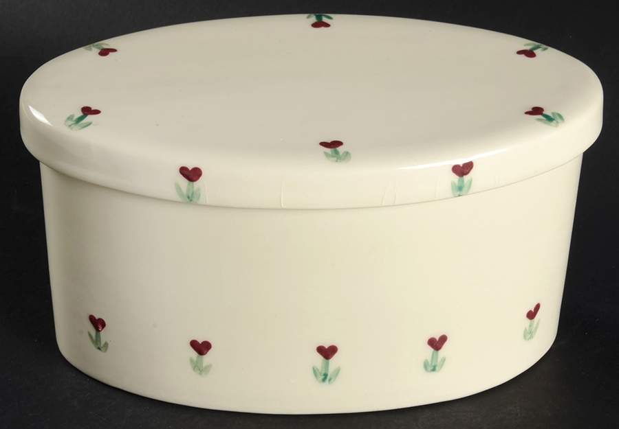 Provincial Posy 8" Oval Box with Lid by Hartstone-1