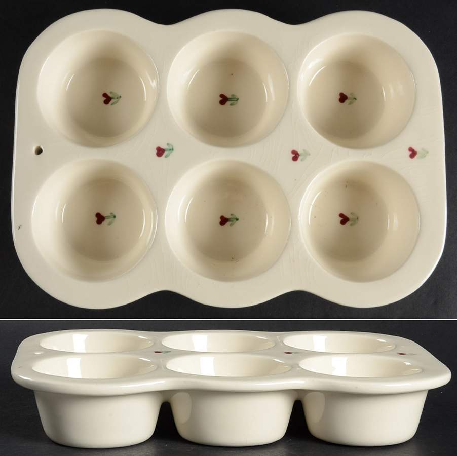 Provincial Posy Muffin Pan (Holds 6 Muffins) by Hartstone-1