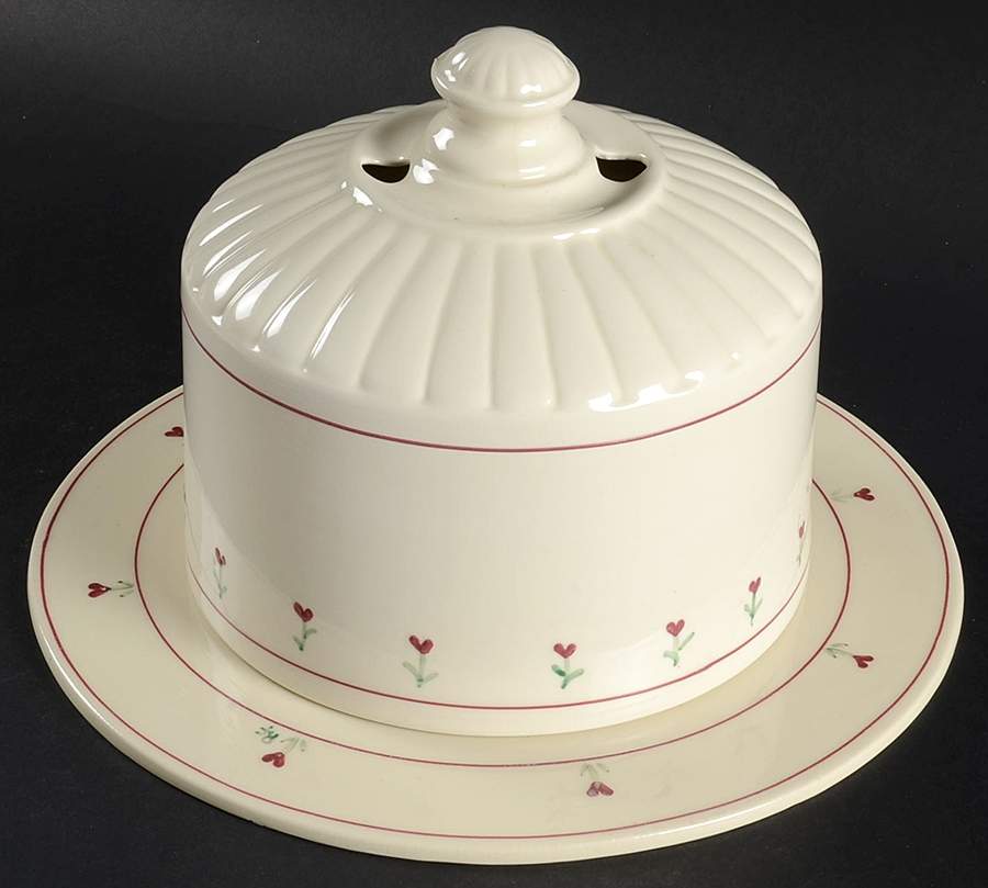 Provincial Posy Cheese Dome with 10" Plate by Hartstone-1
