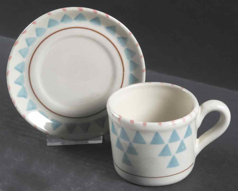 Santa Fe Flat Cup & Saucer Set by Hartstone-1