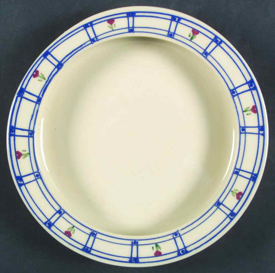 Windowpane Rim Soup Bowl by Hartstone-1