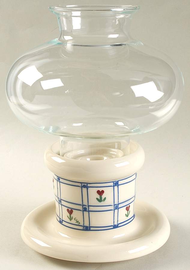 Windowpane Hurricane Lamp & Globe by Hartstone-1