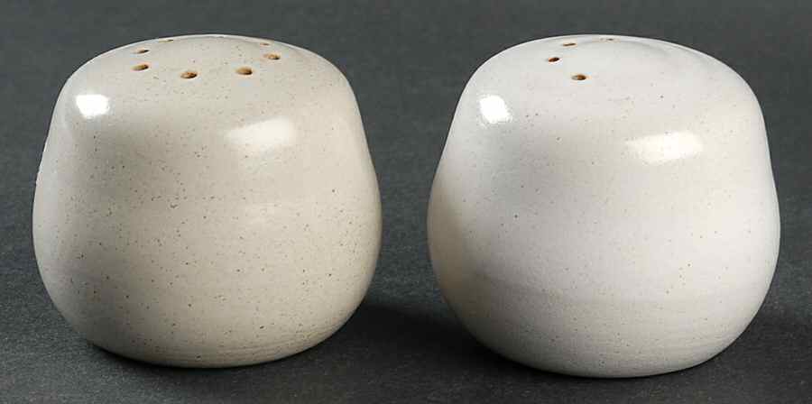 Antique White (Coupe) Salt & Pepper Set by Heath-1